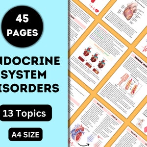Endocrine System disorders Bundle 45 pages | Nursing Study Guide | Endocrine Med Surg | Endocrine Note | Instant Download | PDF File