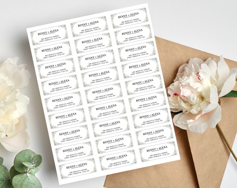 Address Label Label Template Return Address Labels Etsy