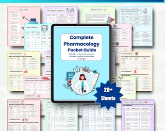 Pharmacology Pocket Guide Templates | Nurse Study Guide (Printable PDF)