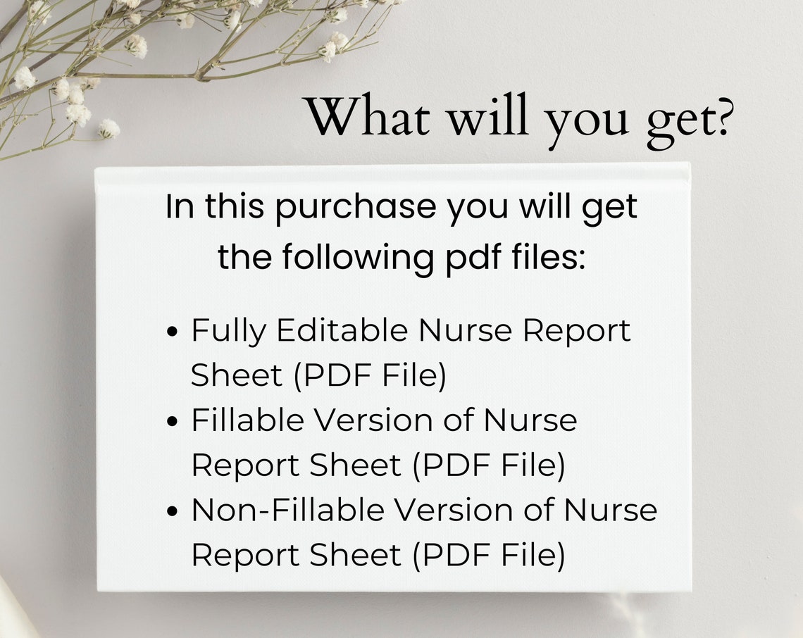Nurse Report Sheet SBAR Format Nurse Reporting Printable Sheet Filled and Non Filled Versions