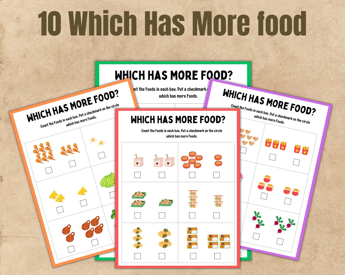 Preschool Comparison Worksheets Preschool Worksheets - Etsy