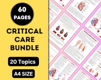 Critical Care Study Guide: 60-Page Nurse Bundle (Printable PDF)