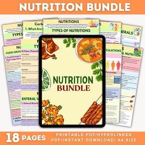 Nutrition Bundle | Next Generation NCLEX Edition | Study Guide | Nutrition Concepts | Comprehensive Guide to Nutrition (18 pgs)