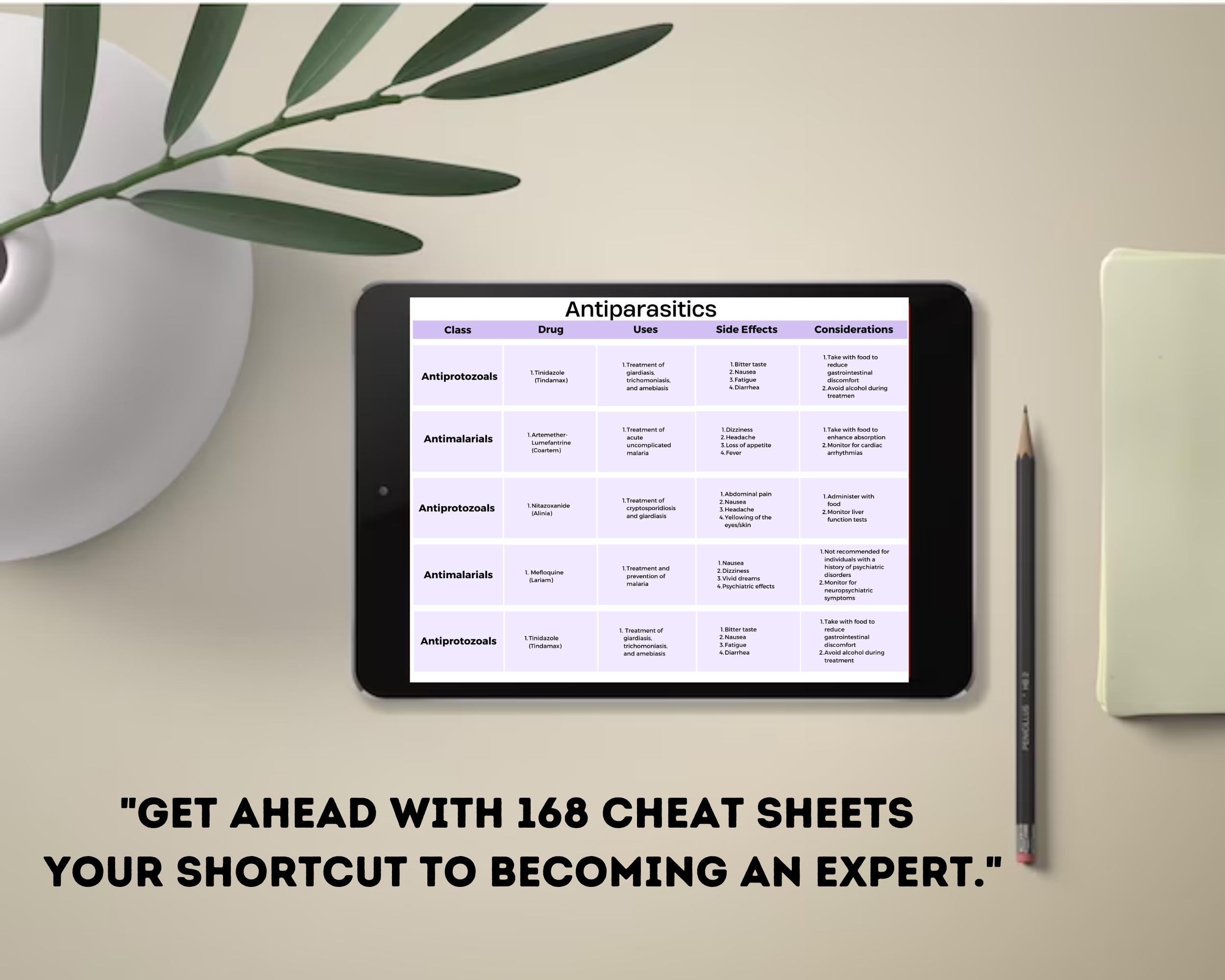 Nursing School Cheat Sheet Bundle: 160+ Pages, Medication Guide ...