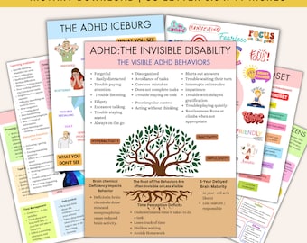 ADHD Coping Skills Bundle: Kids & Teens, Self Regulation (PDF)
