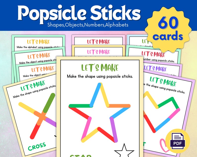 Popsicle Sticks, Preschool Activity, Montessori Printable Toddler ...