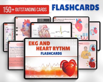EKG Heart Rhythm Flashcards: Medical Nursing Study Guide (Digital Download)