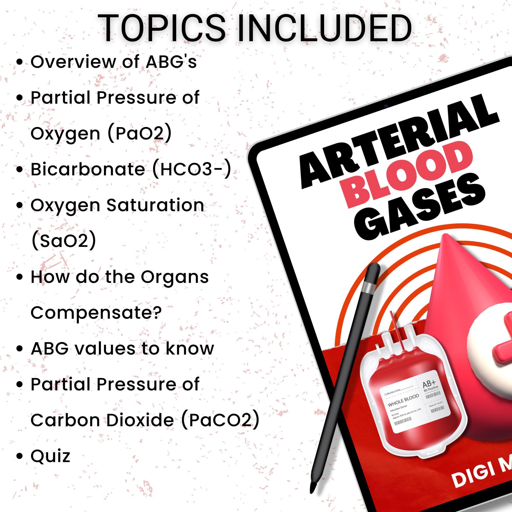 Arterial Blood Gases (ABG) Study Bundle – Nurse Medical Notes ...