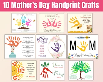 Mother's Day Handprint Art: Kids DIY Craft (Digital Print)