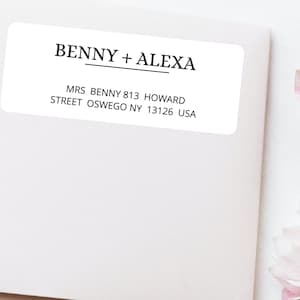Editable Address Label Template: Wedding Return Address (Digital Download)