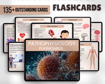Pathophysiology Flashcards: Medical Nursing Study Aid (Digital Download)