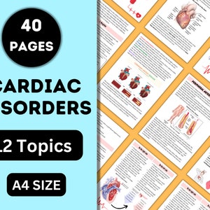 Trastornos cardíacos Notas de enfermería 2024, Sistema cardiovascular, Med Surg, Guía de estudio de enfermería, Notas de estudio de enfermería, Notas de fisiología de anatomía