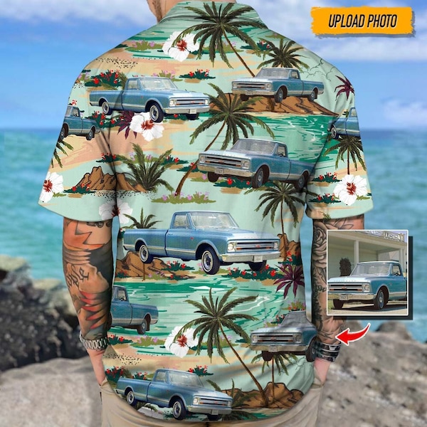 Upload Photo Pickup Truck Hawaiian Shirt