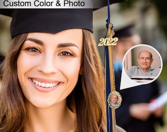 Personalized Graduation Cap Photo Charms | Memorial Tassel | Graduation Gift