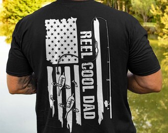 Personalized Fishing T-Shirt, Reel Dad Flag, Custom Name