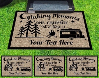 Making Memories One Campsite Outdoor Doormat For Camper, RV Camping Gift, Outdoor Mat, Motor Home, RV Camper, Welcome Mat, Campsite Doormat