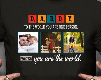 Personalized Daddy Photo Shirt, Father's Day Gift