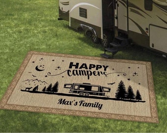 Life Is Better At The Campsite Camping Patio Rug, Gift ideal for all occasions