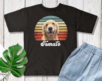 Custom Youth T-shirt: Personalized Pet Photo, Retro Kids Shirt