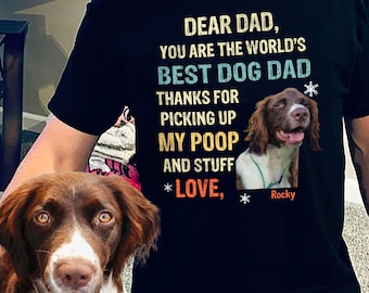 Chemise papa chien personnalisée : cadeau photo personnalisé pour animal de compagnie