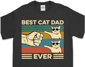 Personalized Cat Dad T-Shirt: Custom Photo Gift