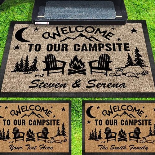 Our Campsite Doormat Outdoor Mat RV Camper Motor Etsy
