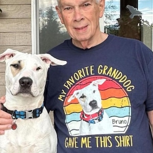 Mon grand-chien m'a donné cette chemise, chemise drôle de grand-père de grand-mère de chien, chemise personnalisée de chien de photo faite sur commande
