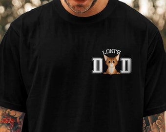 Custom Cat Dad Shirt: Personalized Photo & Name Gift