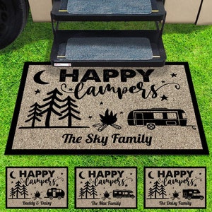 Personalized gifts for dad, Happy Campers Mat