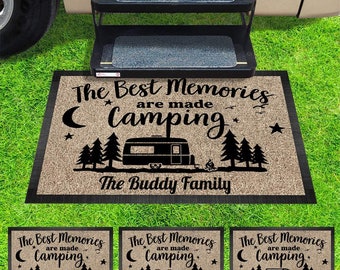 Personalized Campsite Doormat: RV Camping Decor