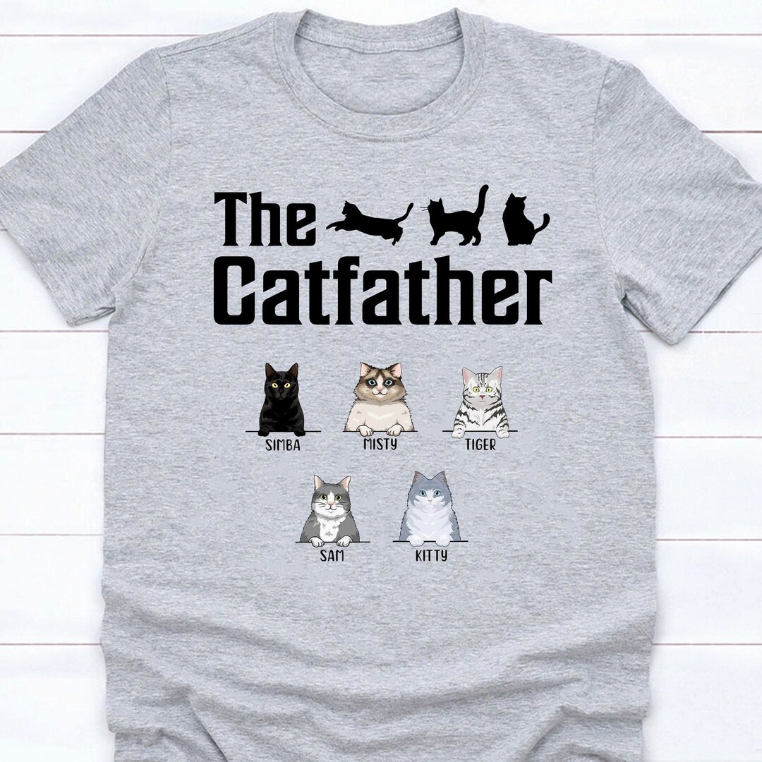 The Catfather Personalized Custom Cat Father's Day Birthday Bright ...