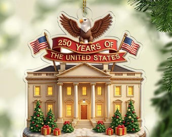 250 Years of America Acrylic Ornament: Patriotic Keepsake
