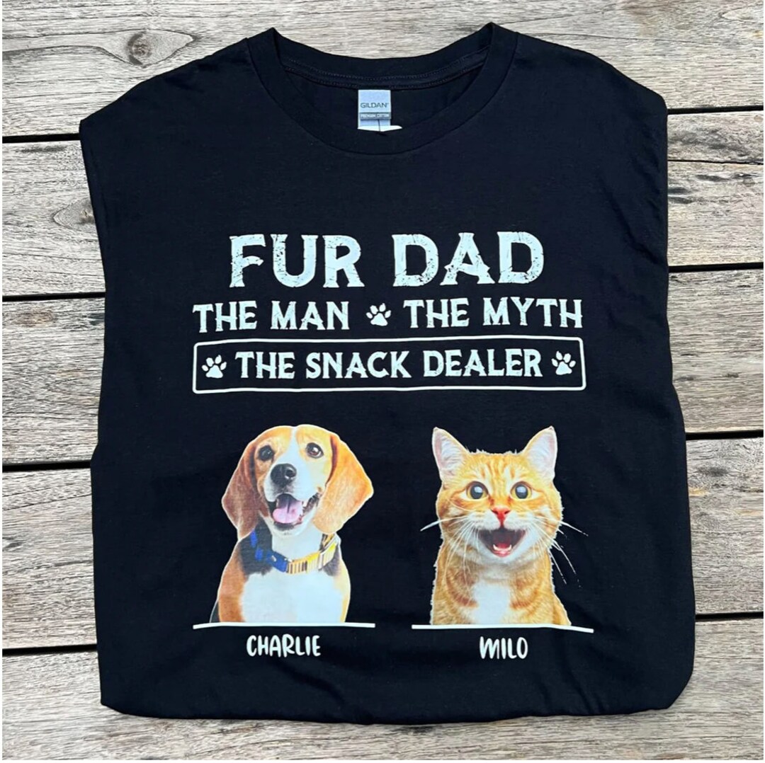 thumbnail image 2 of Fur Dad Shirt - The Man The Myth The Snack Dealer Personalized Gift 2 of 11