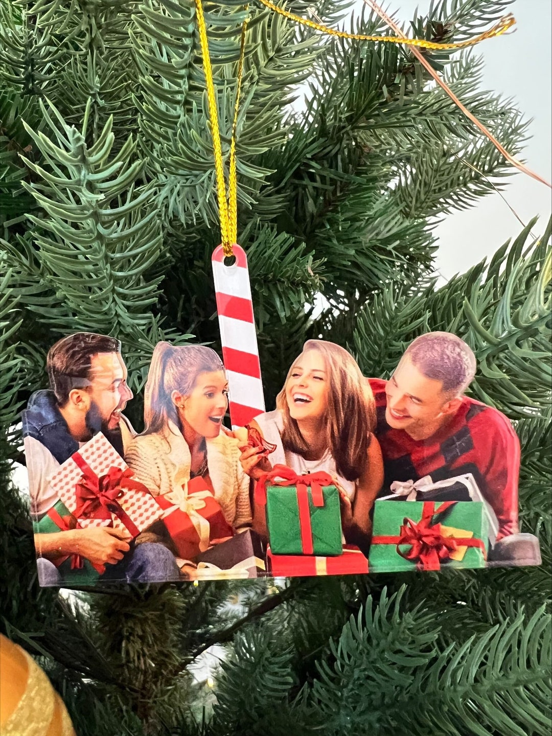 Custom Shape Family Photo Christmas Ornament, Picture Transparent ...