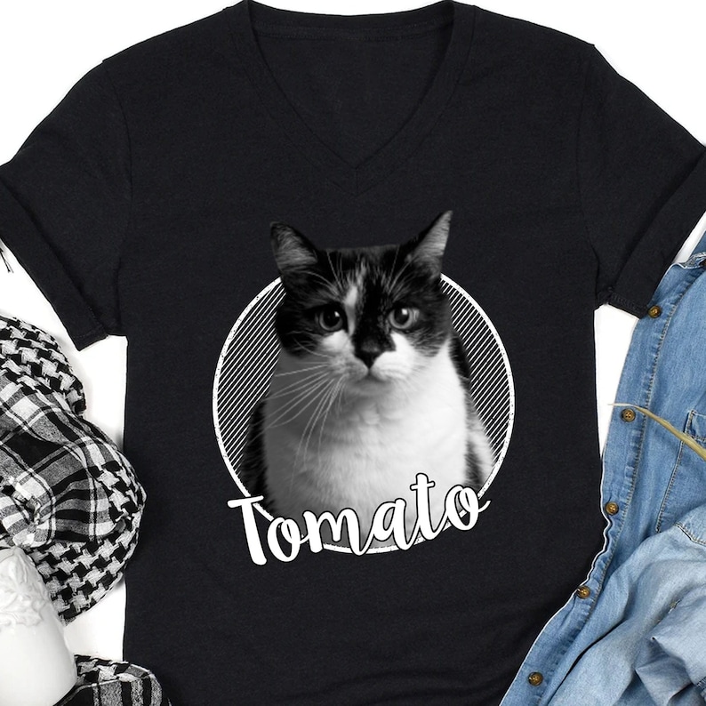 Personalized Dog Shirts for Humans Custom Photo Dog Shirt Dark Etsy