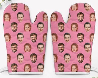 Custom Face Oven Mitt: Personalized Photo Gift