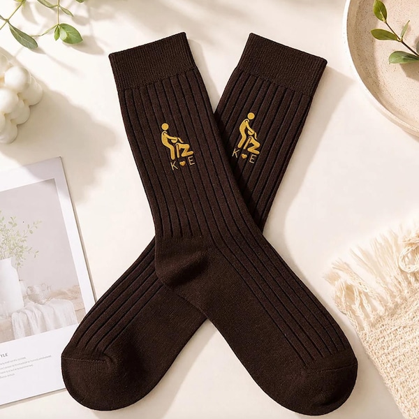 Personalized Funny Adult Embroidered Socks - Gift For Husband & Boyfriend
