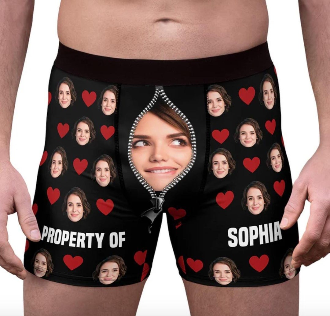 Property Of Anniversary Gift For Wife, Personalized Photo Women's Briefs, Custom Face Briefs Gift For Her