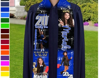 Custom Photo She Believed She Could So She Did Graduation Gift Stoles