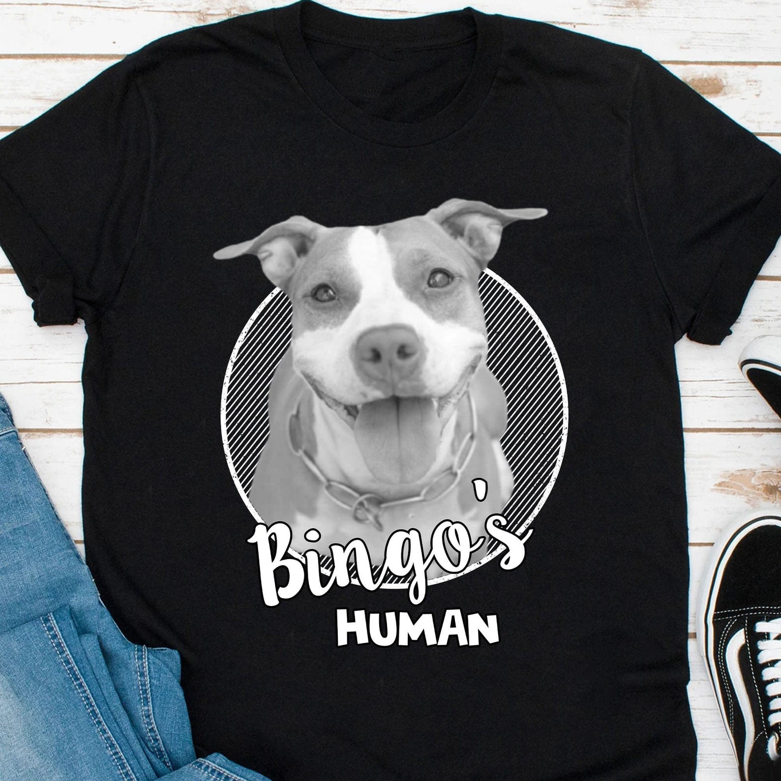 Personalized Dog Shirts for Humans Custom Photo Dog Shirt Dark Etsy