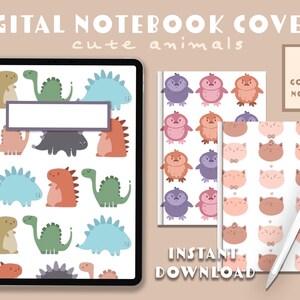 Cute Digital Notebook Covers | Digital Planner Covers | GoodNotes, Notability | iPad Pro