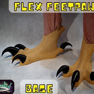 Feetpaws flexbas - 3D-utskrift - smala fötter (fågel- / dinosaurie- / reptilben tassar)