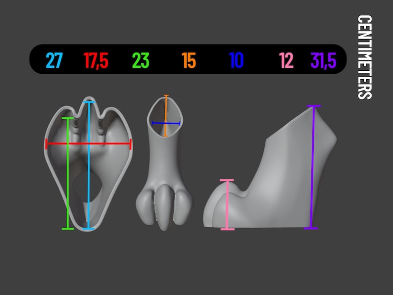 Ultra Slim Digitigrade Three Toes Fursuit Legs Base – Feetpaws + Knees ...