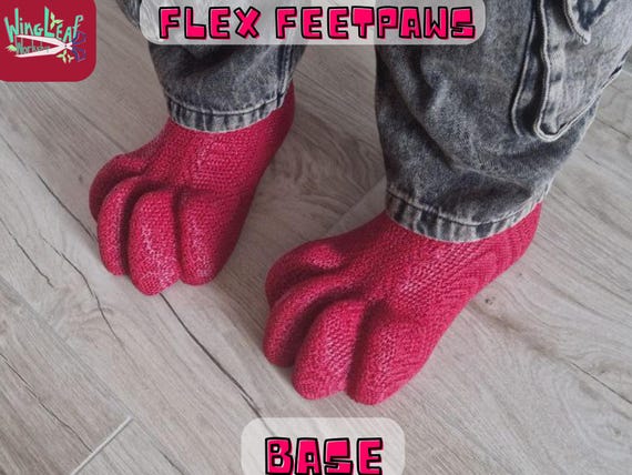 Ultra Slim Plantigrade Fursuit Feetpaws Base – Soft Flex TPU | High-Quality 3D Printed Wolf / Dog / Cat Legs paws