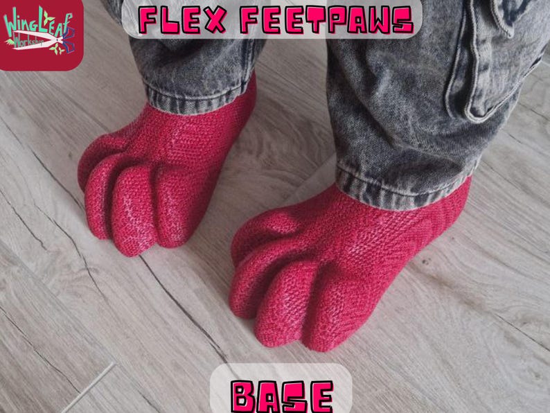 Ultra Slim Plantigrade Fursuit Feetpaws Base – Soft Flex TPU | High-Quality 3D Printed Wolf / Dog / Cat Legs paws image 1