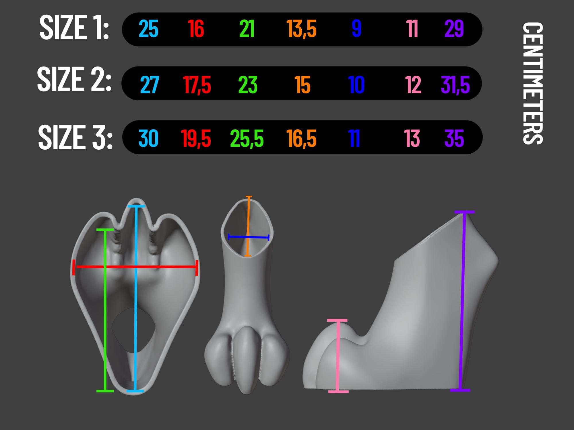 Ultra Slim 3 Toes Digitigrade Fursuit Feetpaws Base – Soft Flex TPU ...