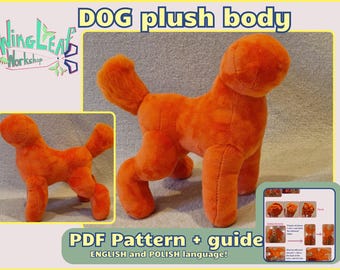 Dog Plush Body Base PDF Pattern + Detailed Sewing Guide/instructions for Your Own Dog Plushie: Pug, Bulldog, Wolf, Canine template