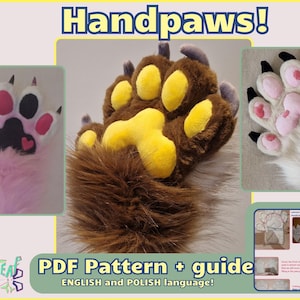 Patrón PDF de patas hinchadas + instrucciones detalladas/guía - disponible para descarga DIGITAL. Patas de 4 y 5 dedos que incluyen parches, garras y forro.
