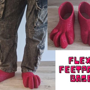 Ultra Slim Plantigrade Fursuit Feetpaws Base – Soft Flex TPU | High-Quality 3D Printed Wolf / Dog / Cat Legs paws image 3