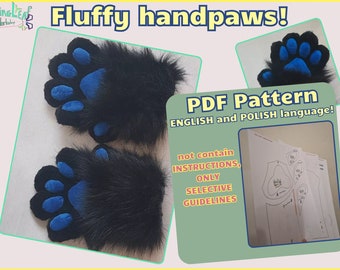 Fluffy Handpaws PDF Pattern - No Instructions (Digital Download)
